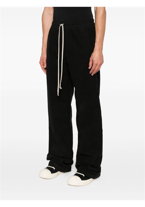 Black cotton-blend straight-leg trousers Rick owens - men RICK OWENS | RU02E1378TE09